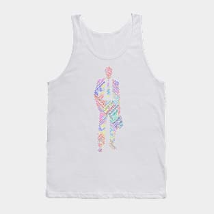 Businessman Work Silhouette Shape Text Word Cloud Tank Top